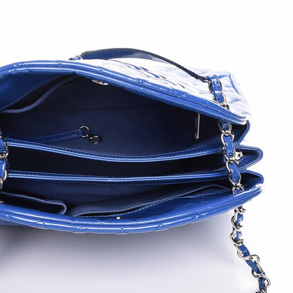 Chanel Patent Quilted Large Just Mademoiselle Bowling Bag Dark Blue 6 of 9