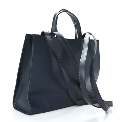 Telfar Vegan Leather Medium Shopping Bag Navy 3 of 8
