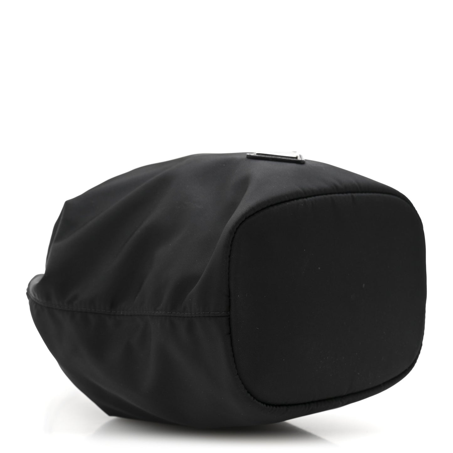Re-Nylon Saffiano Bucket Wristlet Black