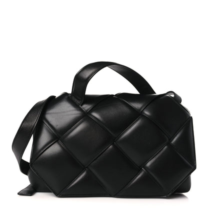 Bottega Veneta Nappa Intreccio Padded Top Handle Shoulder Bag Black 1 of 8