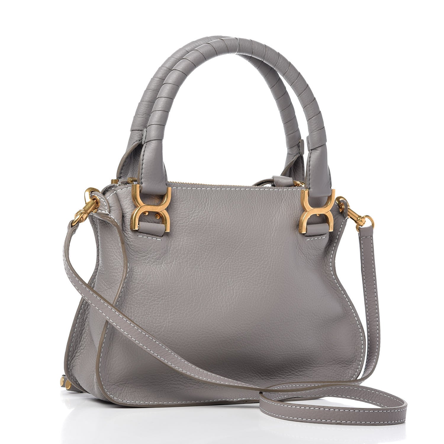 Chloe Calfskin Small Marcie Satchel Cashmere Grey 3 of 10