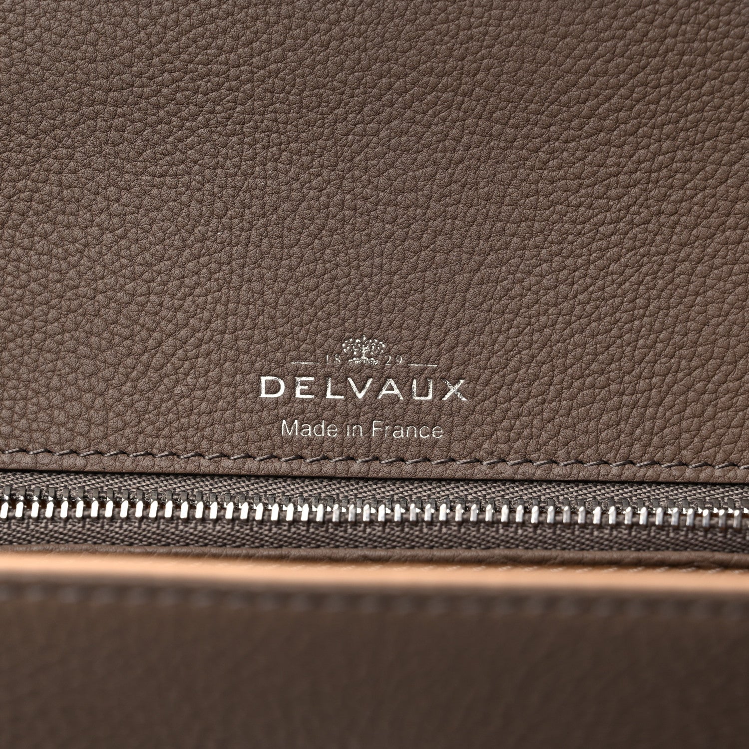 Delvaux Crispy Calfskin MM Tempete Satchel Tourterelle 6 of 9