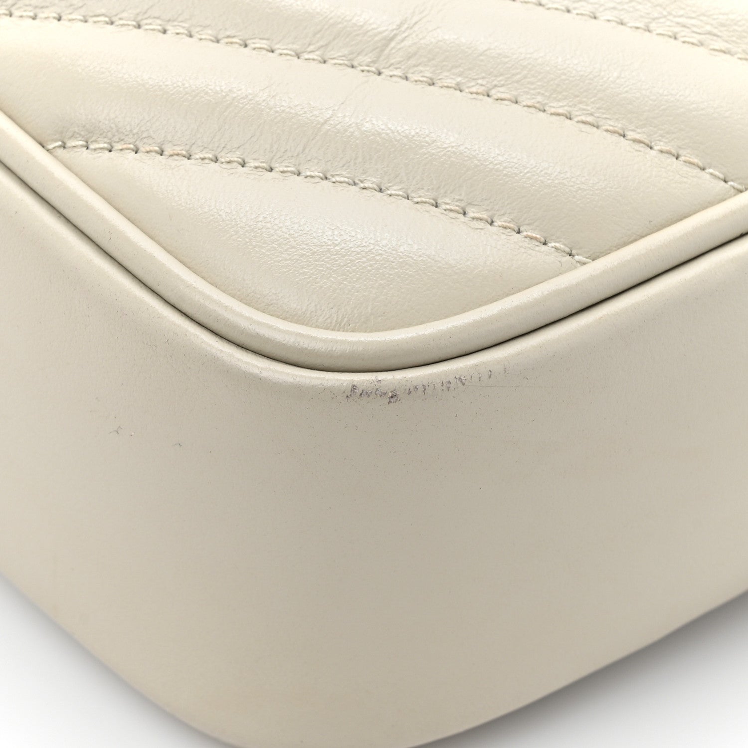 Saint Laurent Calfskin Matelasse Monogram Lou Camera Bag Crema Soft 14 of 17