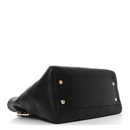 Chanel Caviar Quilted Shopping Tote Black 4 of 10