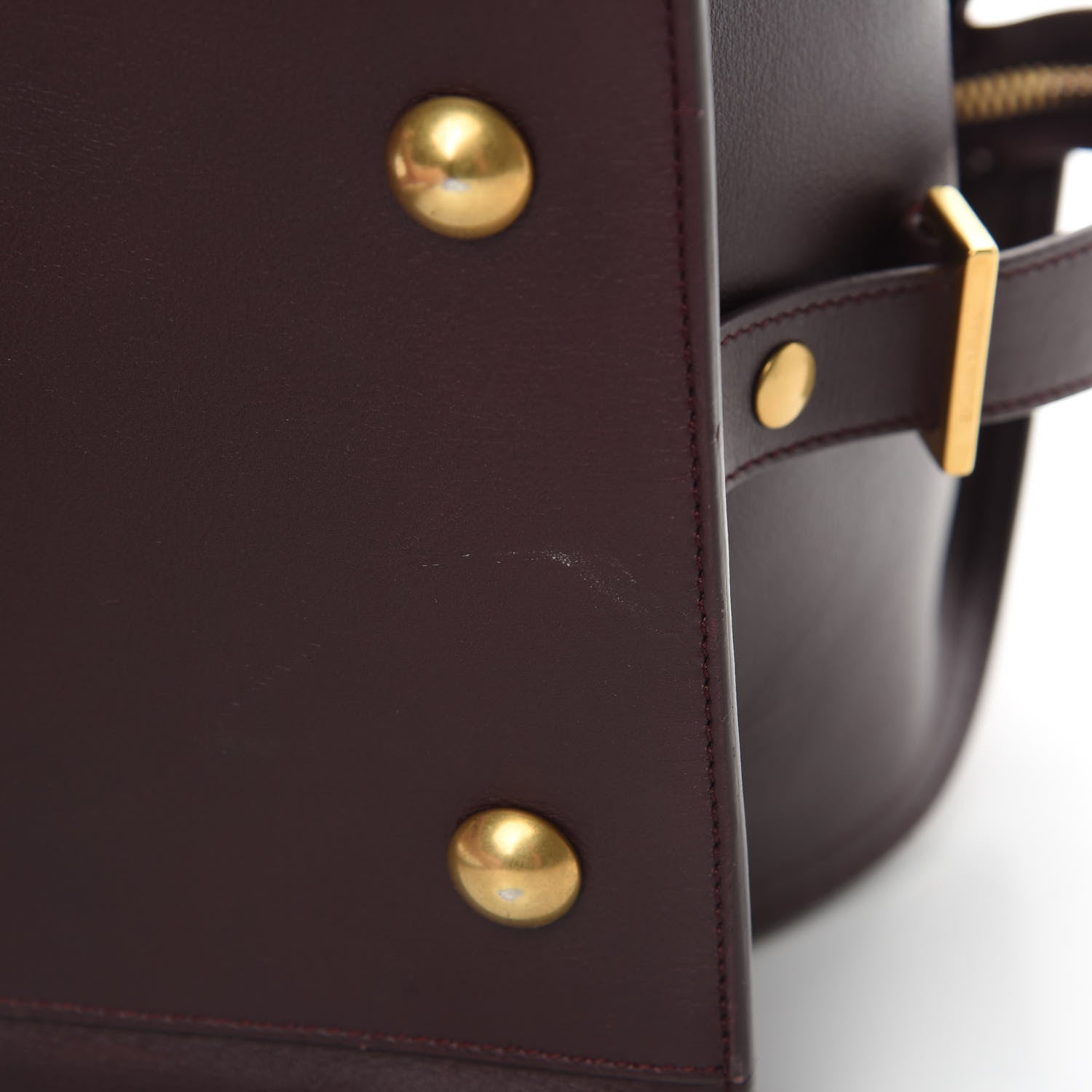 Saint Laurent Calfskin Medium Classic Y Cabas Bordeaux 12 of 17