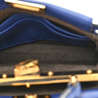 Fendi Shiny Nappa Micro Peekaboo Iconic Satchel Bluette 5 of 16