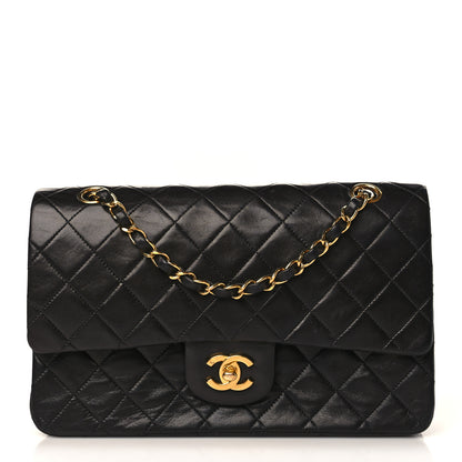 Chanel Lambskin Quilted Medium Double Flap Black 1 of 12