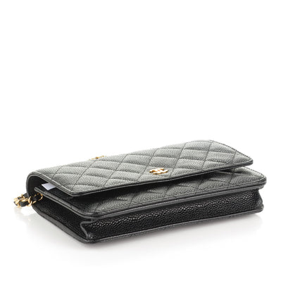 Chanel Caviar Quilted Wallet On Chain WOC Black 4 of 8