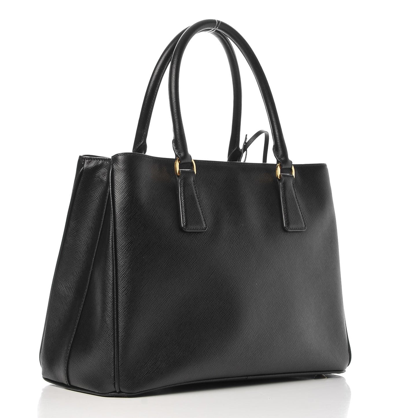 Saffiano Lux Medium Tote Black