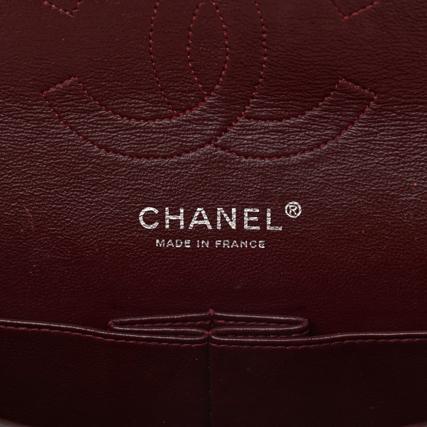 Distressed Patent Quilted Medium Double Flap Black