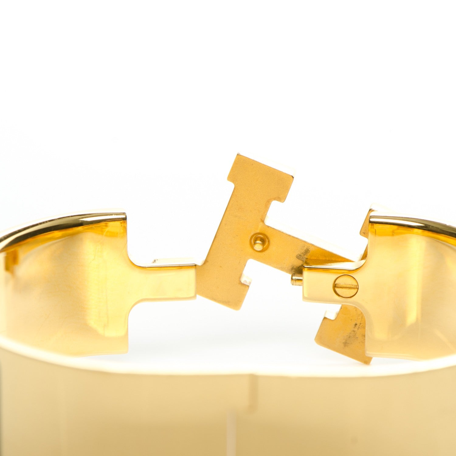 Hermes Enamel Wide Clic Clac H Bracelet GM Vert Bronze 4 of 5