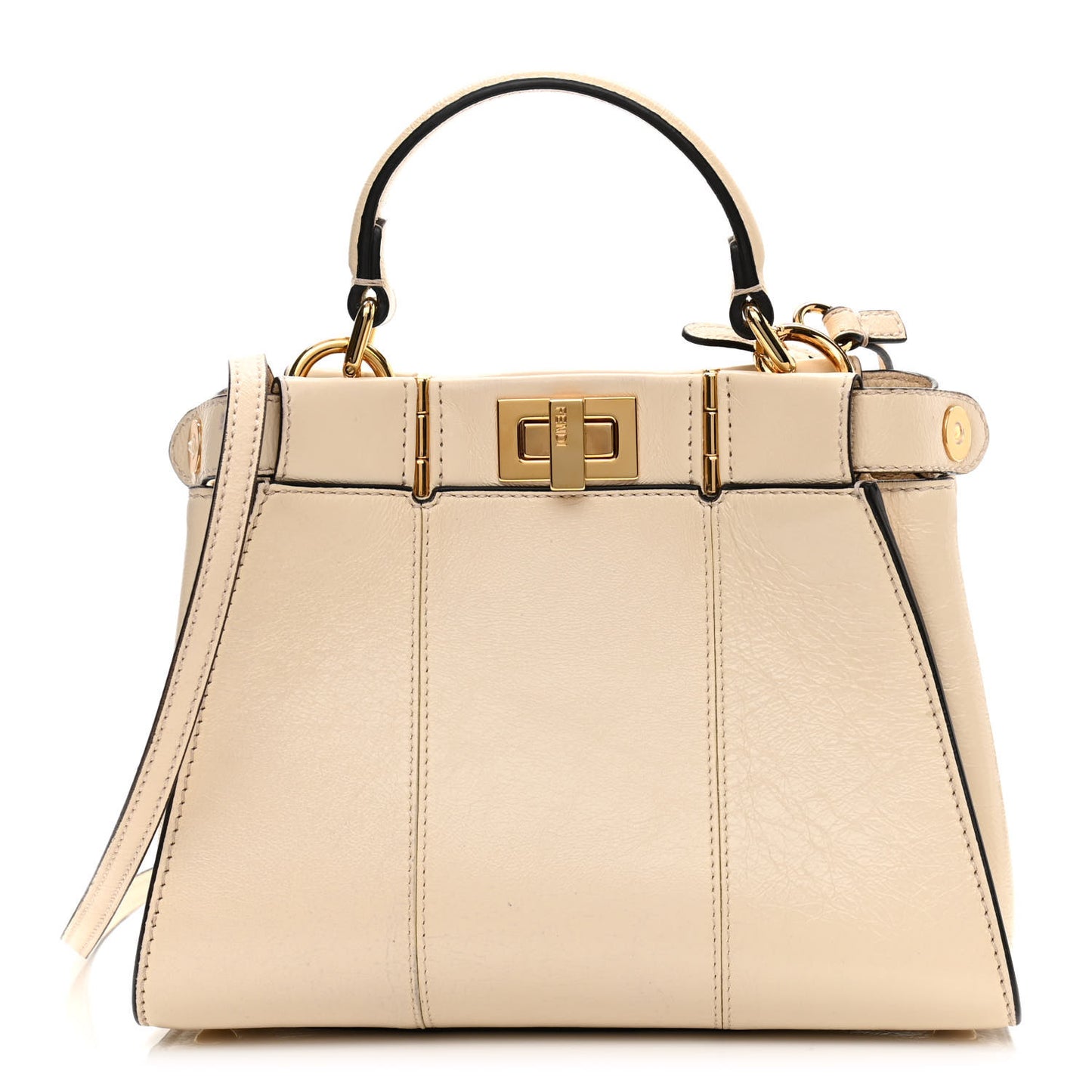 Agnello Old Shine Mini Peekaboo Iconic Satchel Camelia