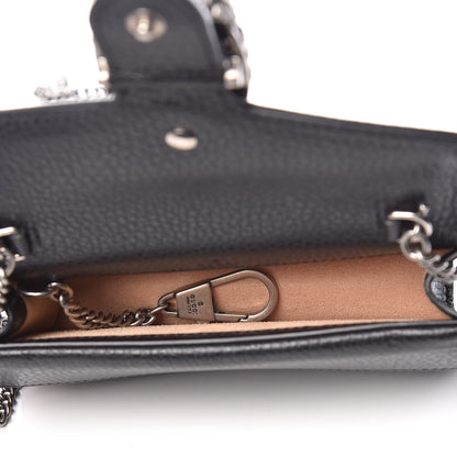 Gucci Calfskin Super Mini Dionysus Shoulder Bag Black 7 of 9