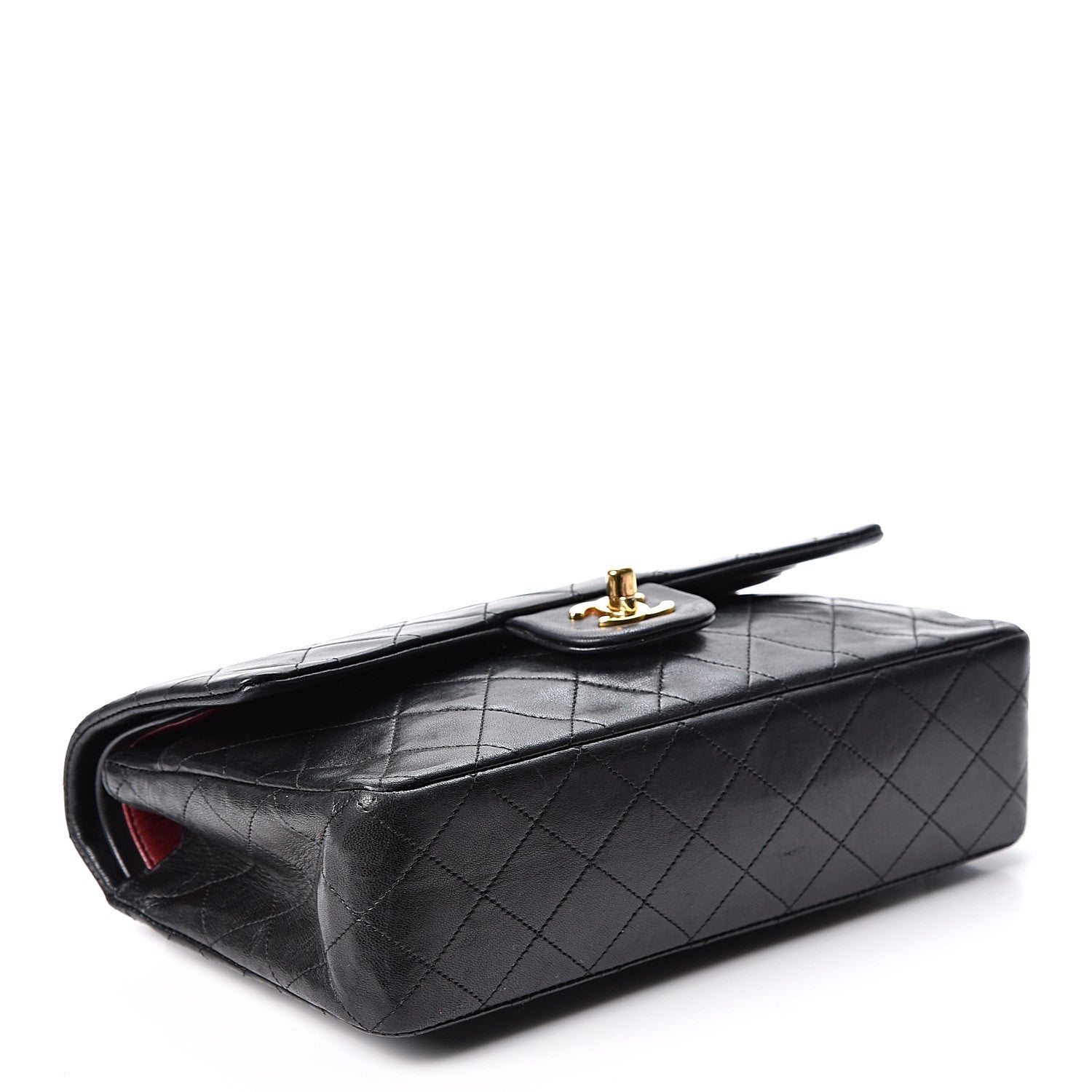 Chanel Lambskin Quilted Medium Double Flap Black 3 of 14