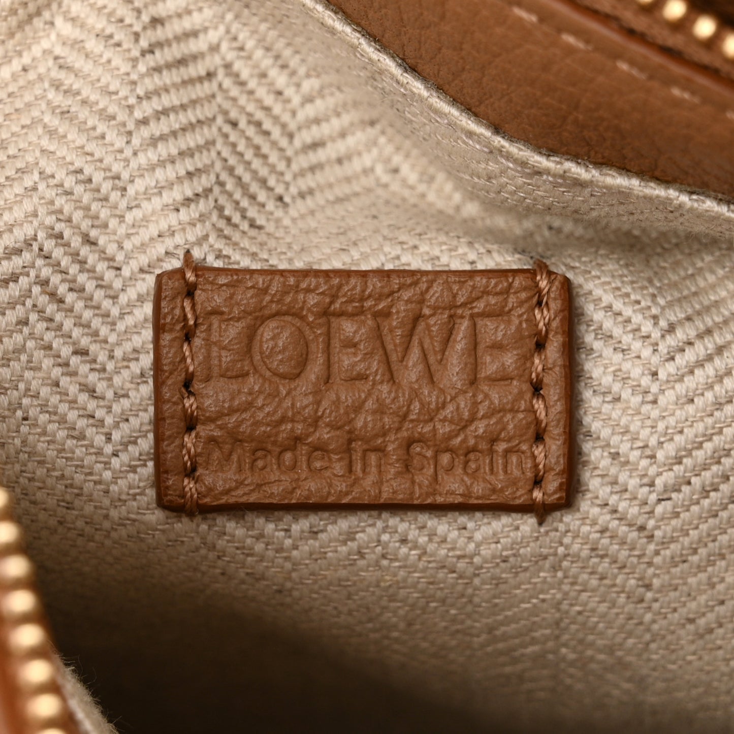 Calfskin Mini Puzzle Edge Bag Toffee