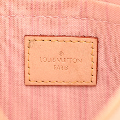 Louis Vuitton Damier Azur Neverfull MM GM Pochette Rose Ballerine 6 of 16