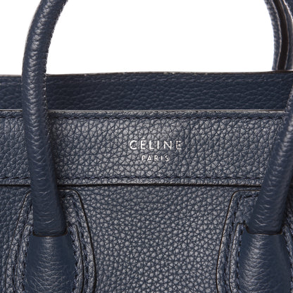 Celine Drummed Calfskin Nano Luggage Orage 7 of 11