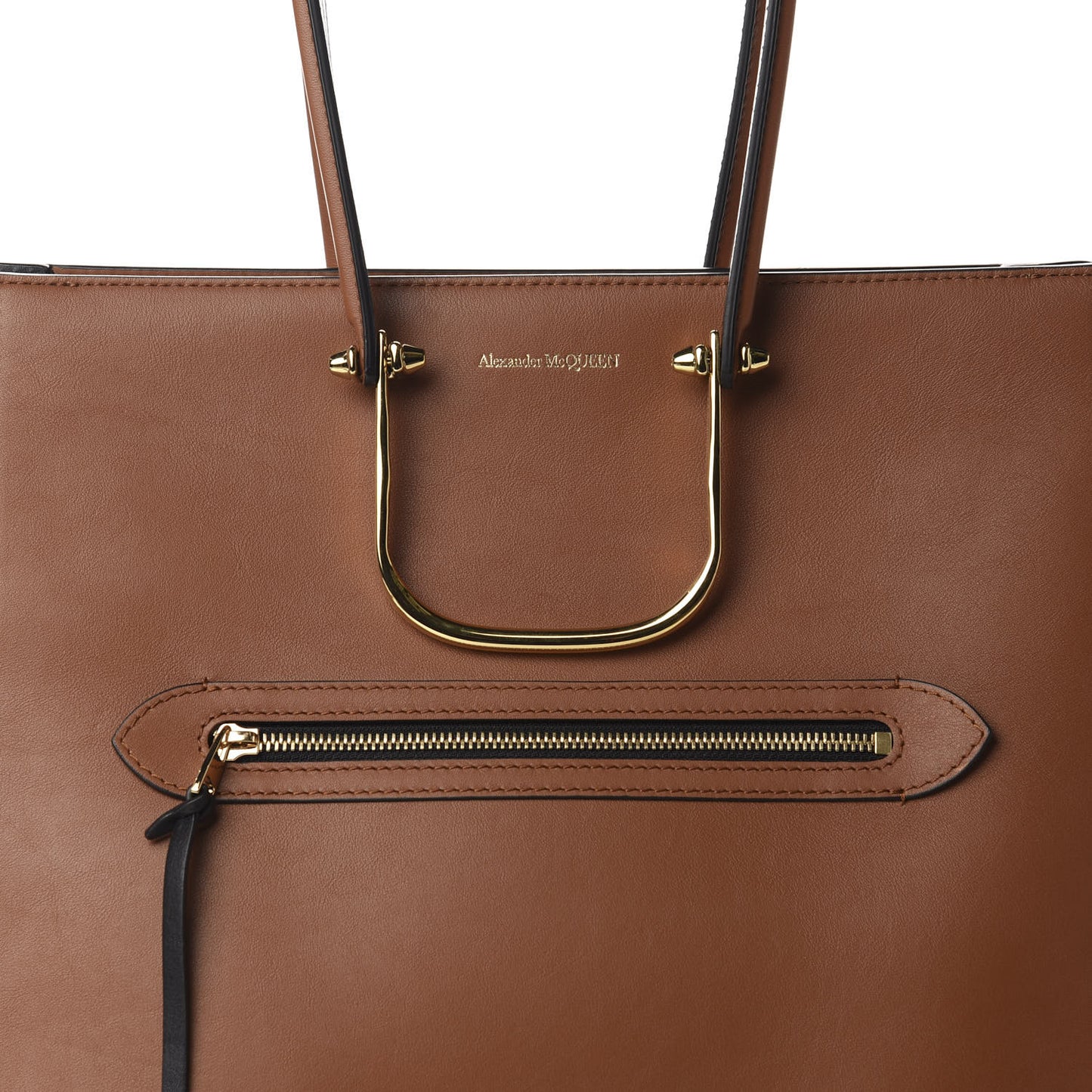 Calfskin The Tall Story Shoulder Bag Brown Black