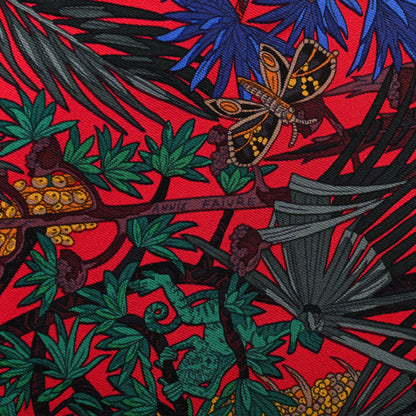 Hermes Silk Jardin A Sintra Scarf 90 Rouge Bleu Vert 6 of 6