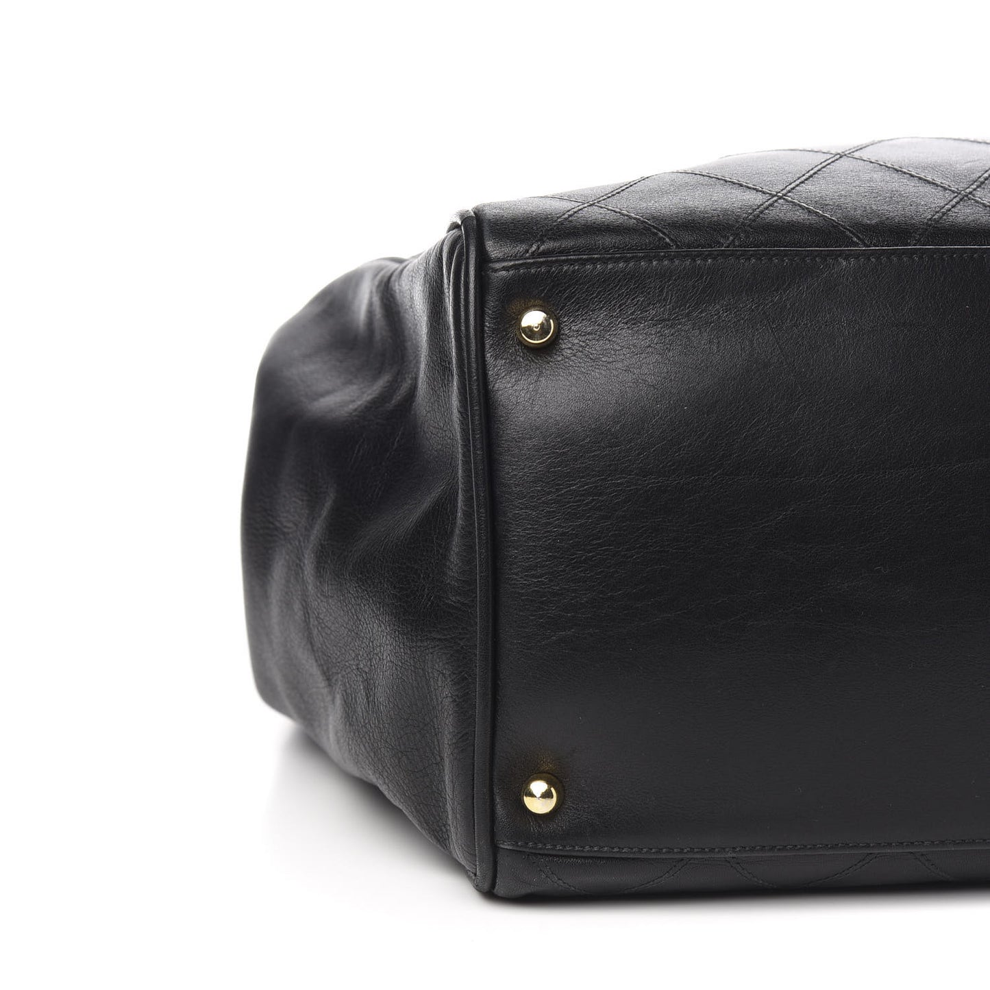 Calfskin Stitched XL Weekender Black