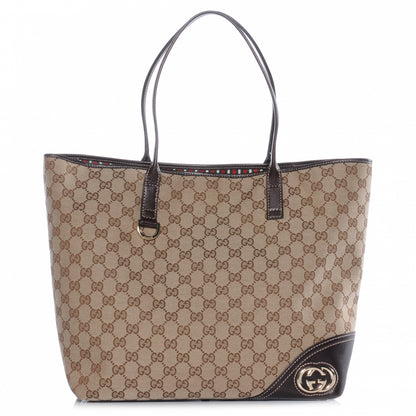 Gucci Monogram New Britt Tote Ebony 1 of 7