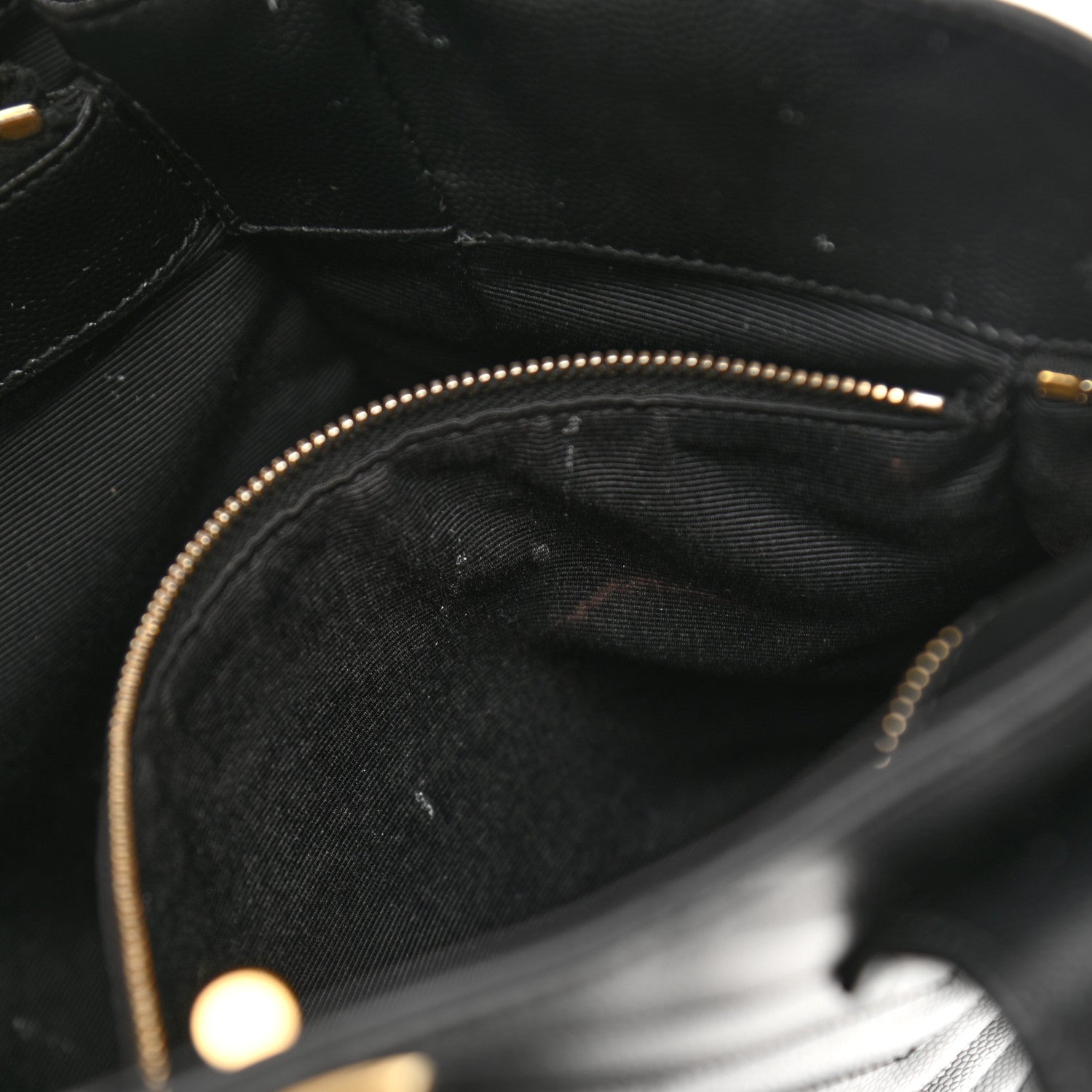 Saint Laurent Grain De Poudre Matelasse Chevron Monogram Shopping Bag Black 13 of 13