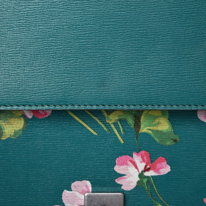 Gucci Calfskin Blooms Print Medium Dionysus Shoulder Bag Bright Emerald Multicolor 10 of 10