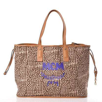 MCM Visetos Large Liz Reversible Shopper Tote Cognac 5 of 20