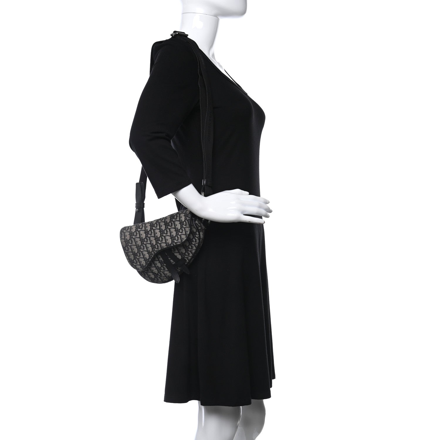 Christian Dior Oblique Mens Mini Saddle Bag Blue 2 of 10