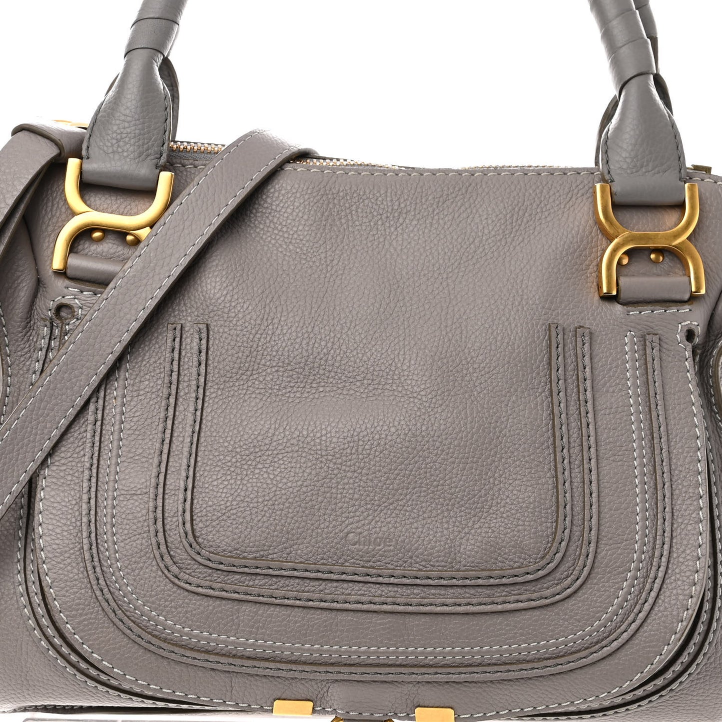 Calfskin Medium Marcie Satchel Cashmere Grey