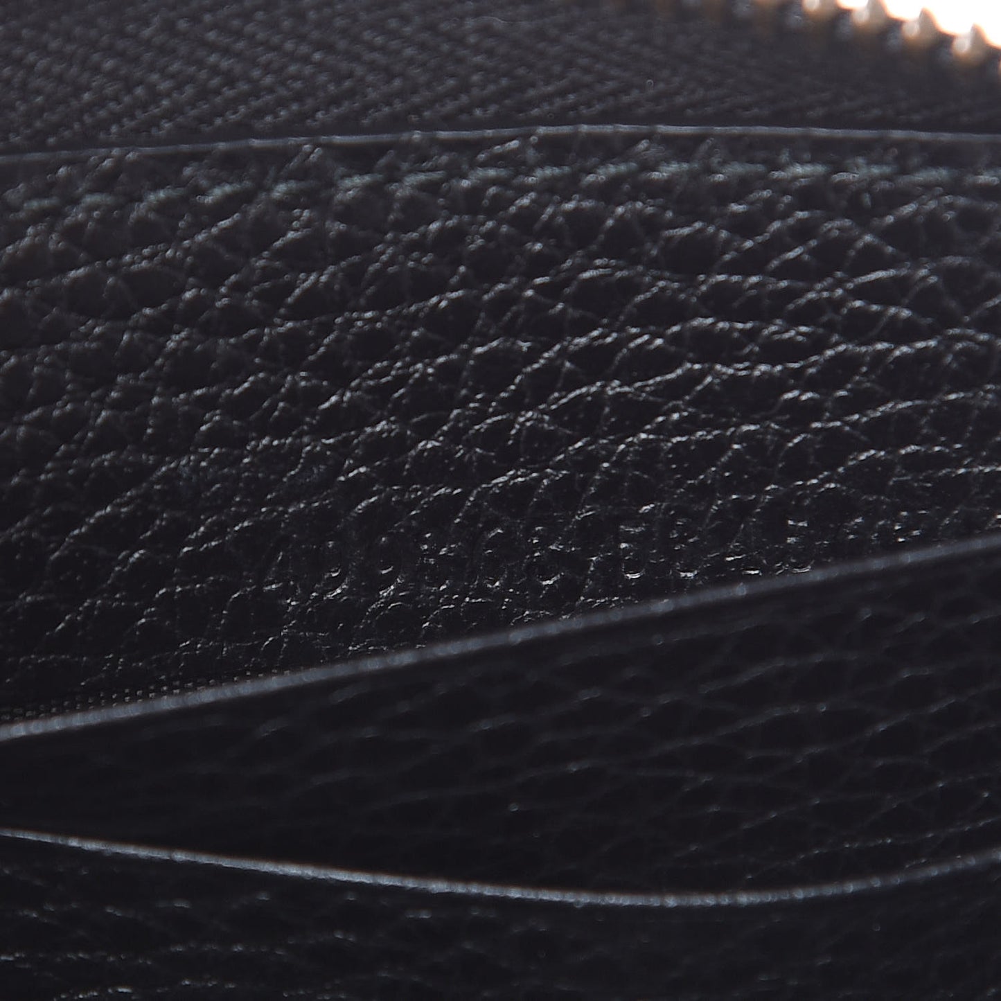 Calfskin Butterfly Zip Around Wallet Black