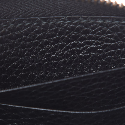 Gucci Calfskin Butterfly Zip Around Wallet Black 6 of 10