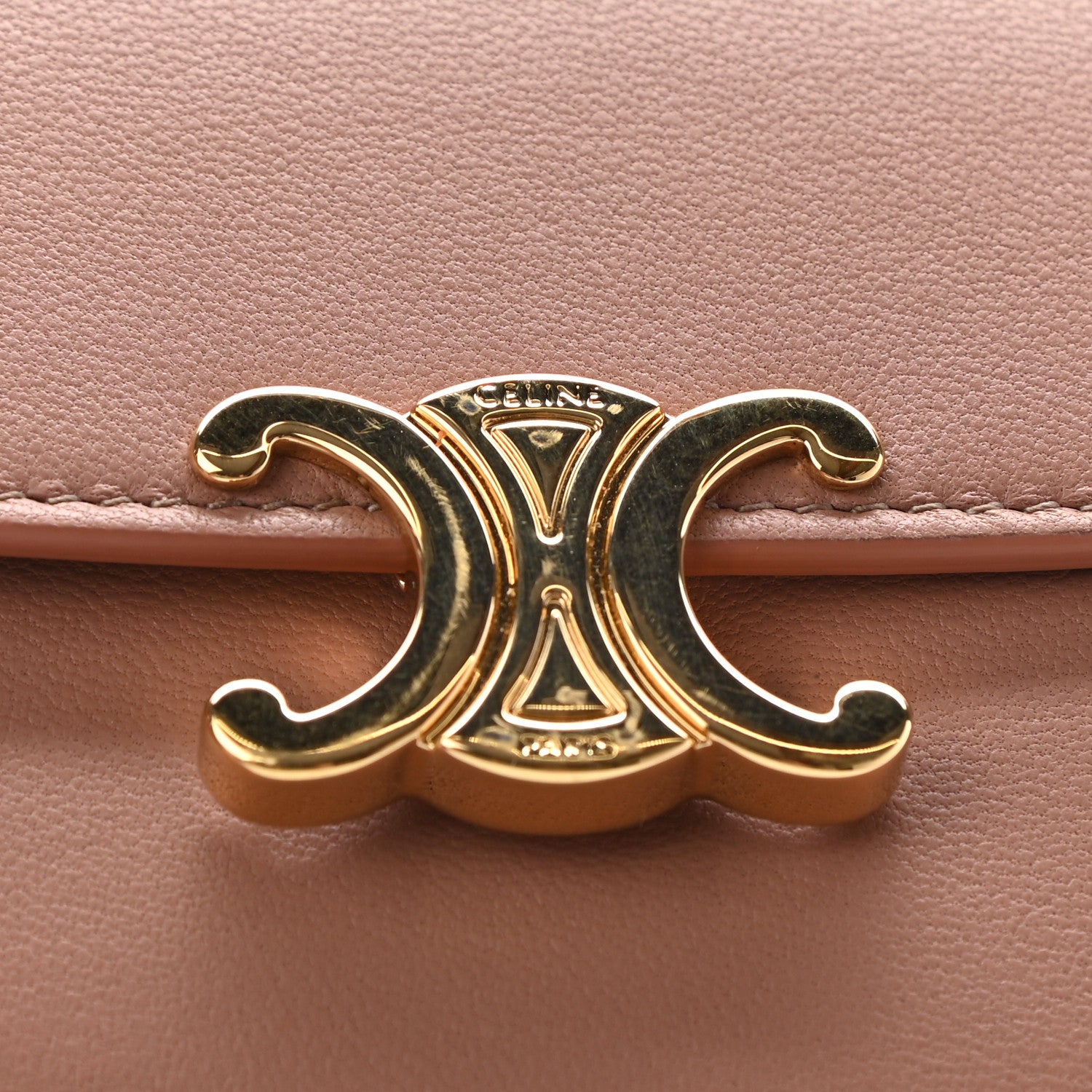 Celine Shiny Smooth Lambskin Small Triomphe Wallet Vintage Pink 9 of 9