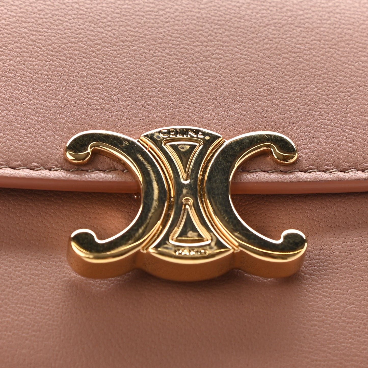 Shiny Smooth Lambskin Small Triomphe Wallet Vintage Pink