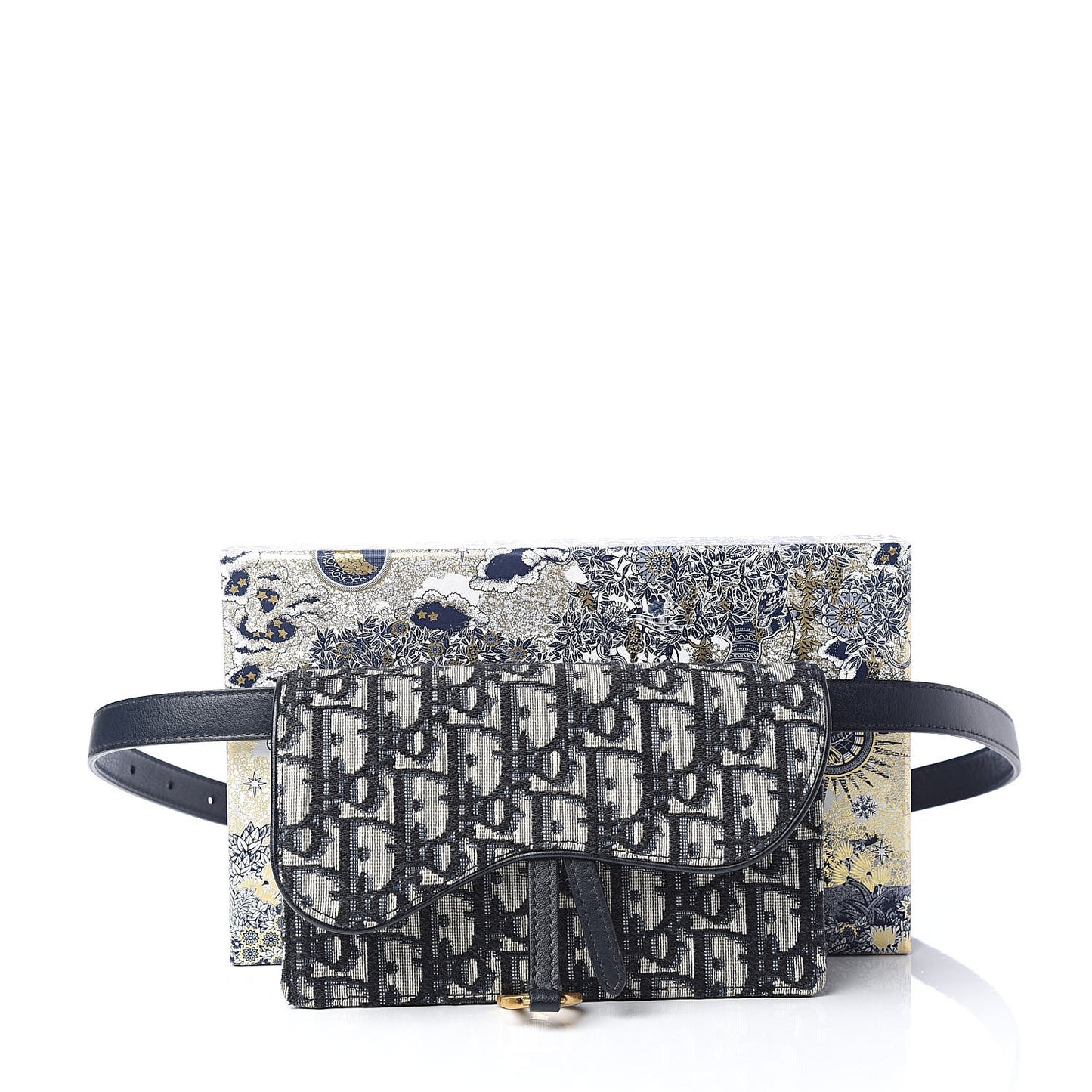 Oblique Saddle Belt Bag Blue