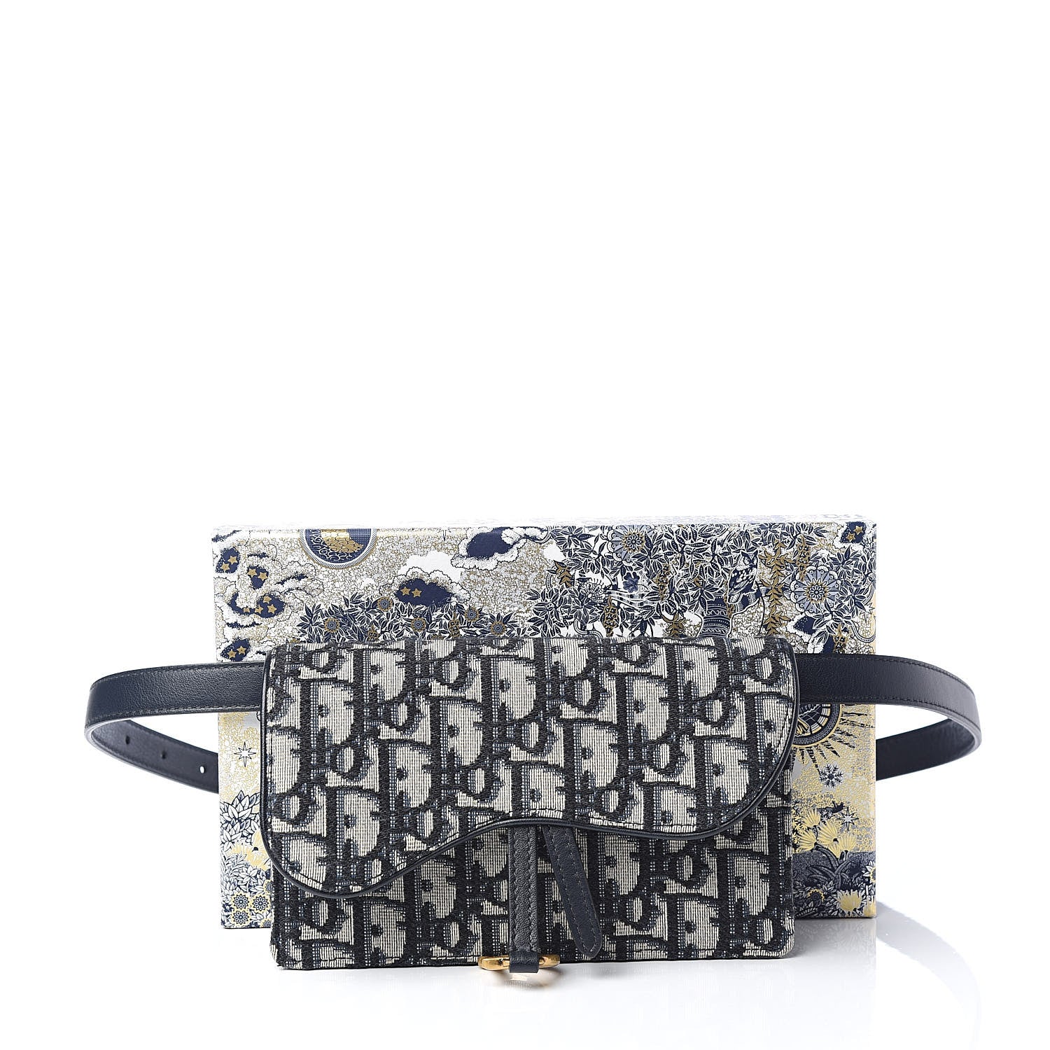 Christian Dior Oblique Saddle Belt Bag Blue 11 of 11