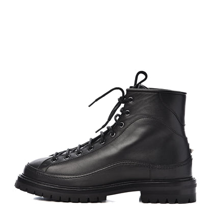 Valentino Garavani Calfskin Rockstud Mens Combat Boots 40 Black 1 of 12