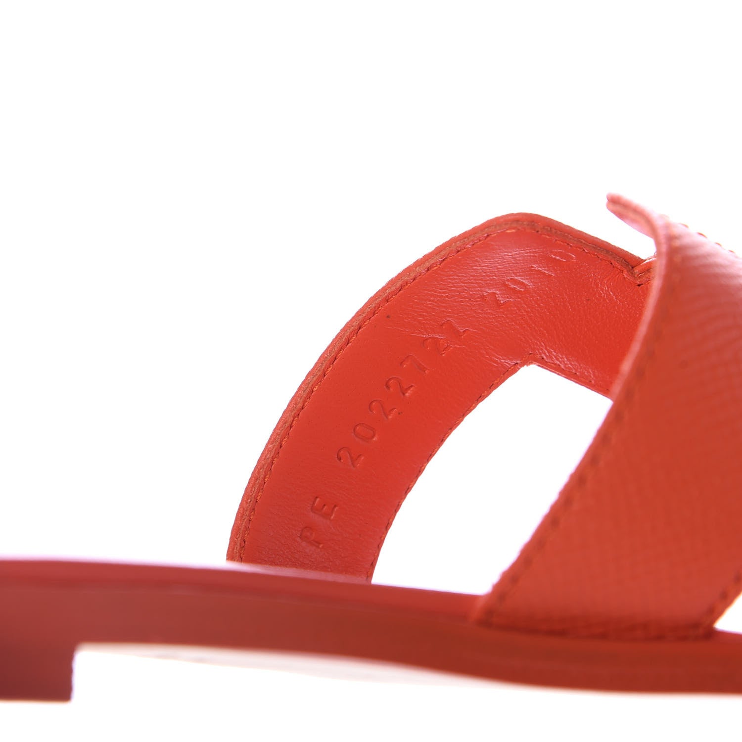 Hermes Epsom Oran Sandals 37 Orange Poppy 9 of 11