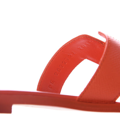 Hermes Epsom Oran Sandals 37 Orange Poppy 9 of 11