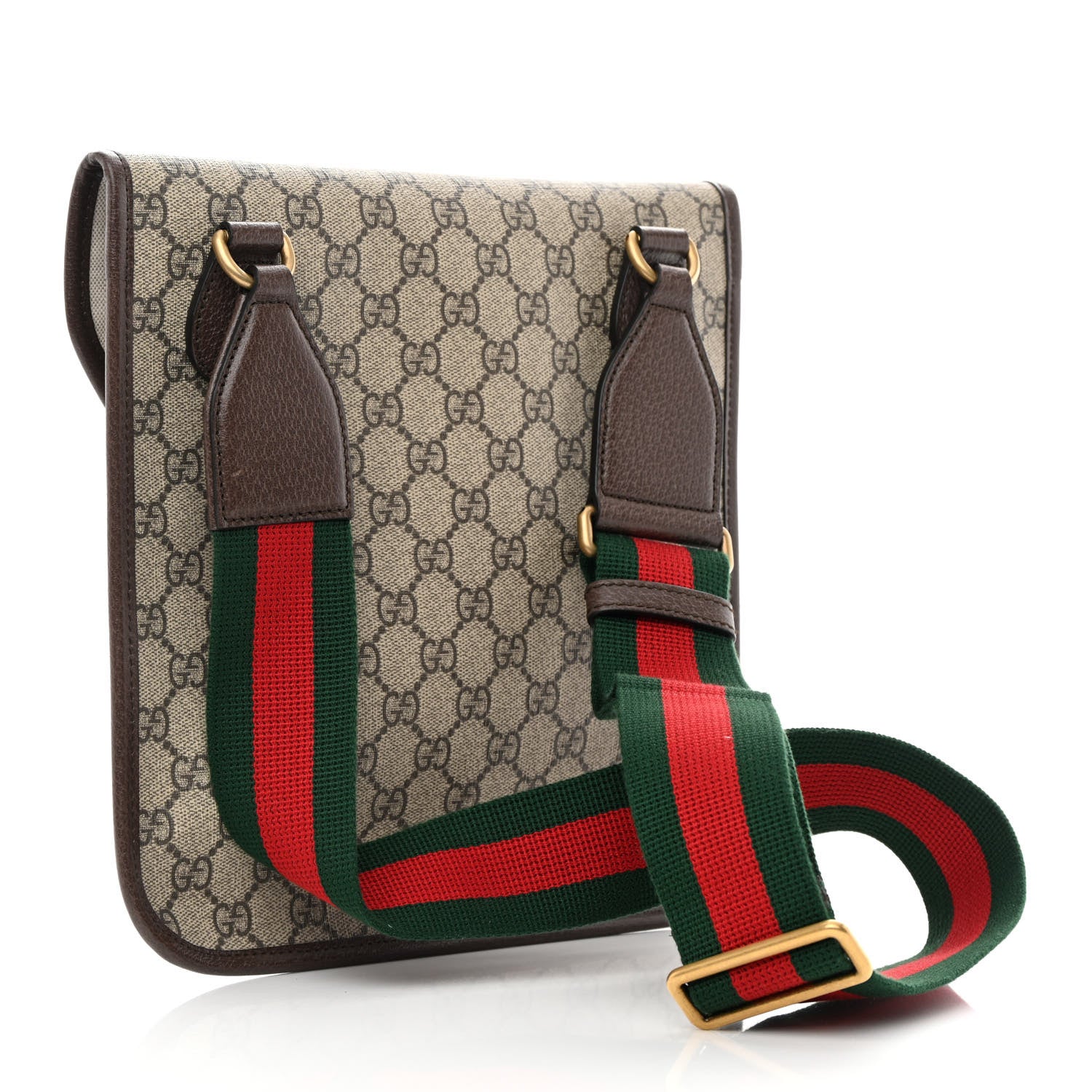 Gucci GG Supreme Monogram Web Medium Neo Vintage Flap Messenger Bag Beige New Acero 3 of 13