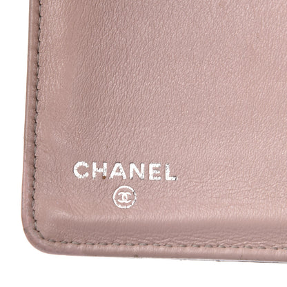 Chanel Metallic Calfskin Diamond Stitched Yen Wallet Silver 6 of 10