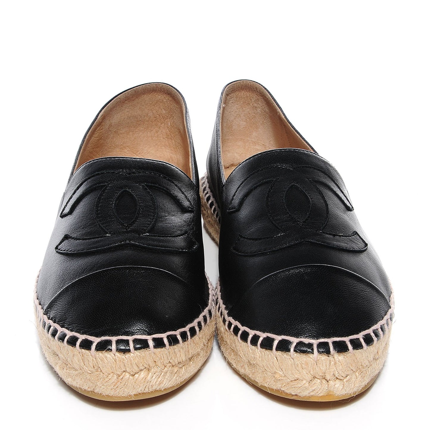 Lambskin CC Espadrilles 39 Black