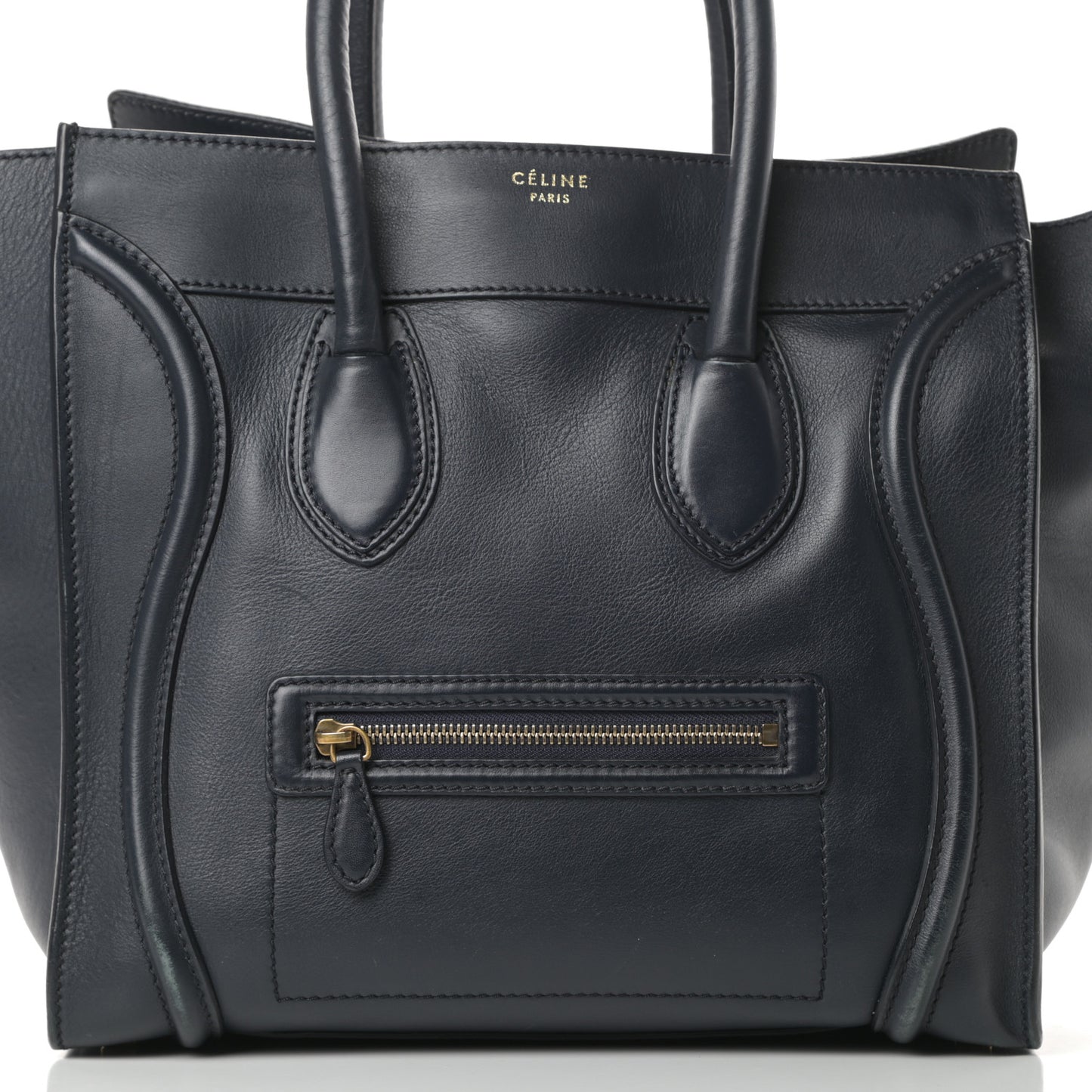 Smooth Calfskin Mini Luggage Navy Blue