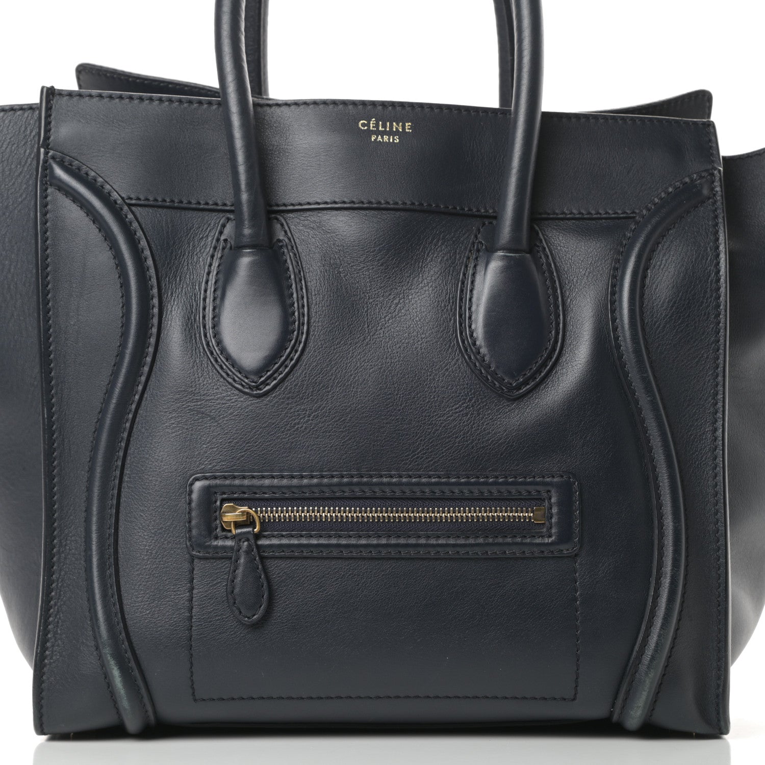 Celine Smooth Calfskin Mini Luggage Navy Blue 8 of 20