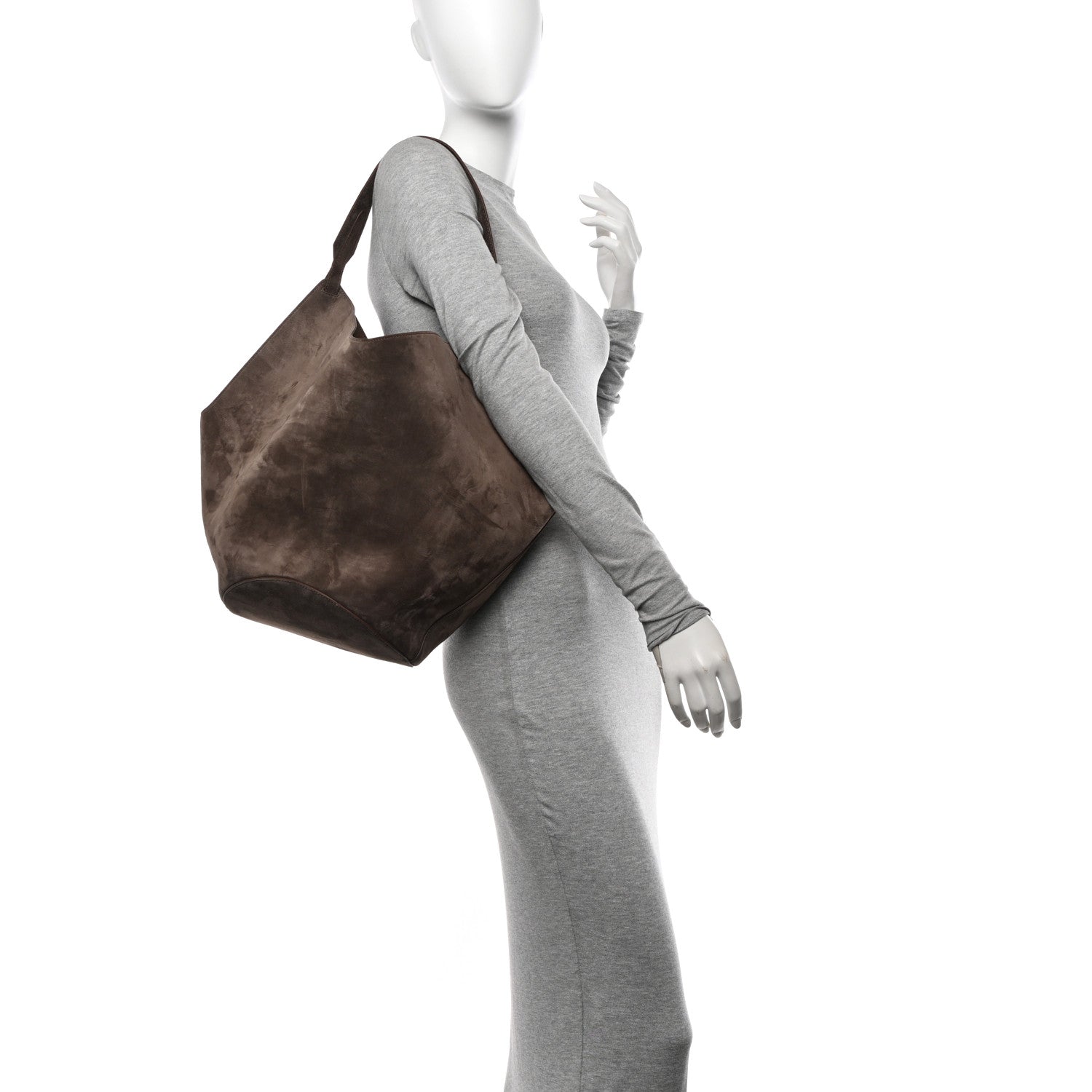 Khaite Suede Calfskin Medium Lotus Tote Toffee 2 of 10