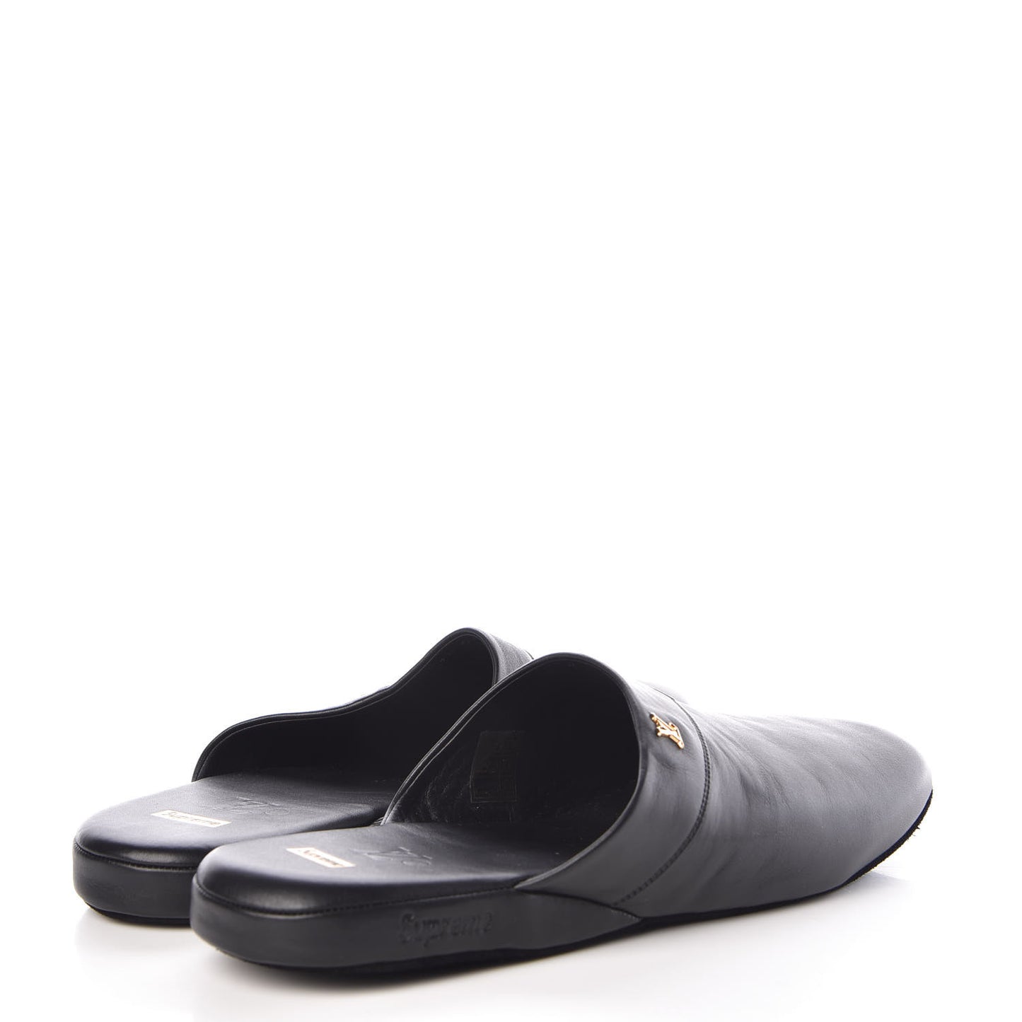 X SUPREME Lambskin Mens Hugh Slippers 7 Black
