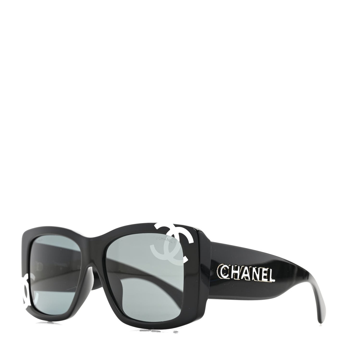 Acetate CC Logo Square Sunglasses 71472 Black