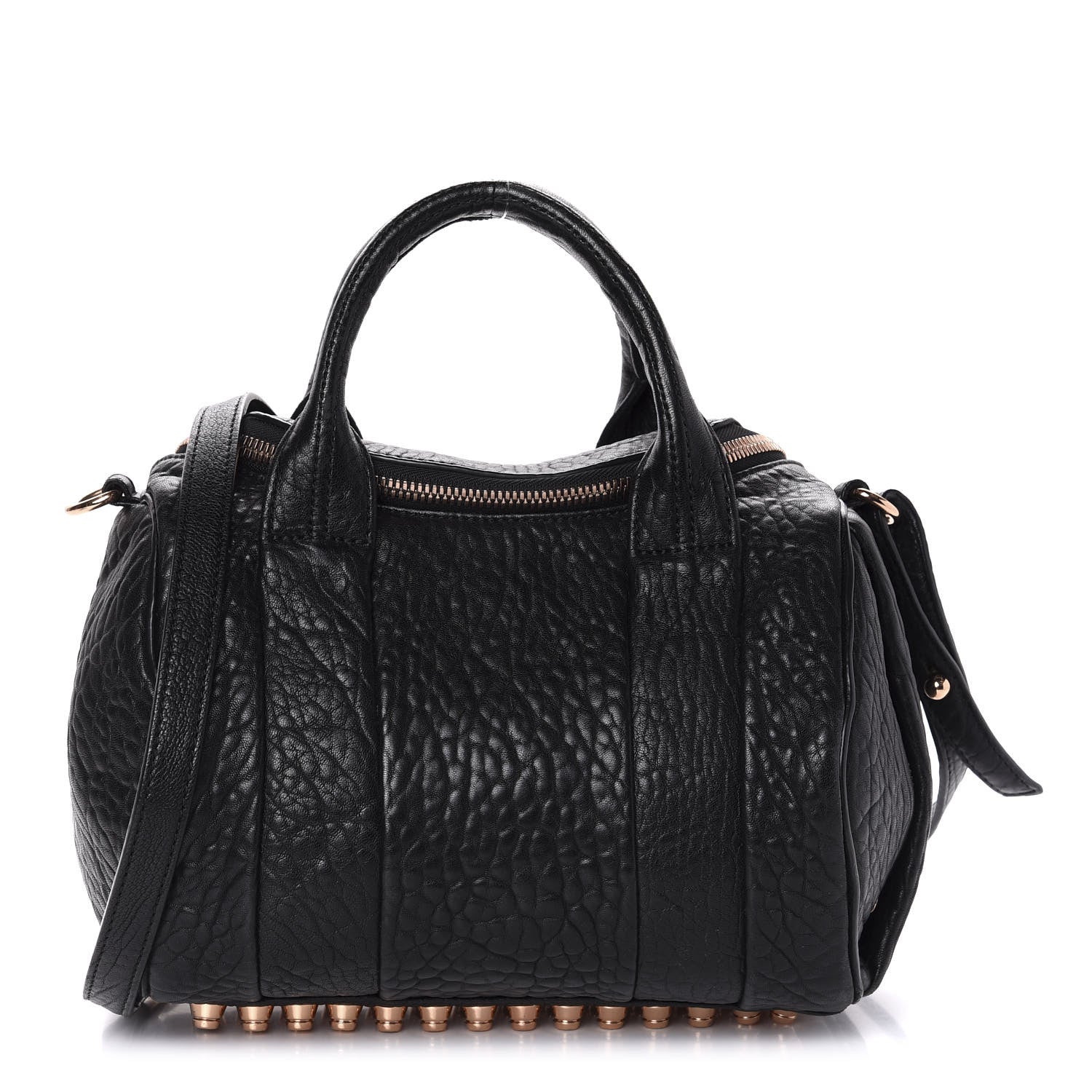 Alexander Wang Pebbled Lambskin Rockie Black Rose Gold Hardware 1 of 9
