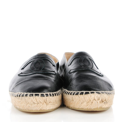 Chanel Lambskin CC Espadrilles 41 Black 2 of 10