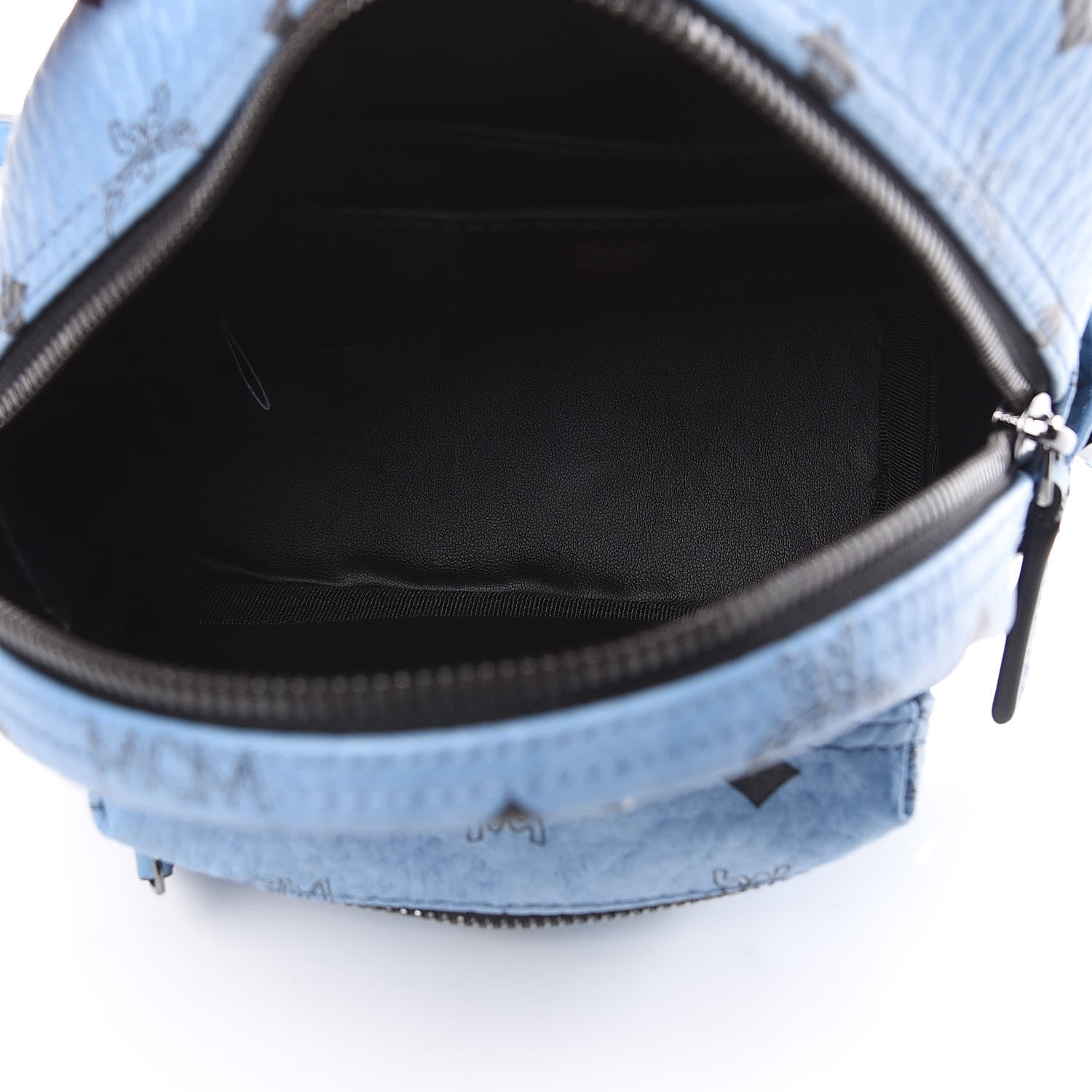 MCM Visetos Side Stud X-Mini Stark Bebe Boo Backpack Blue 5 of 9